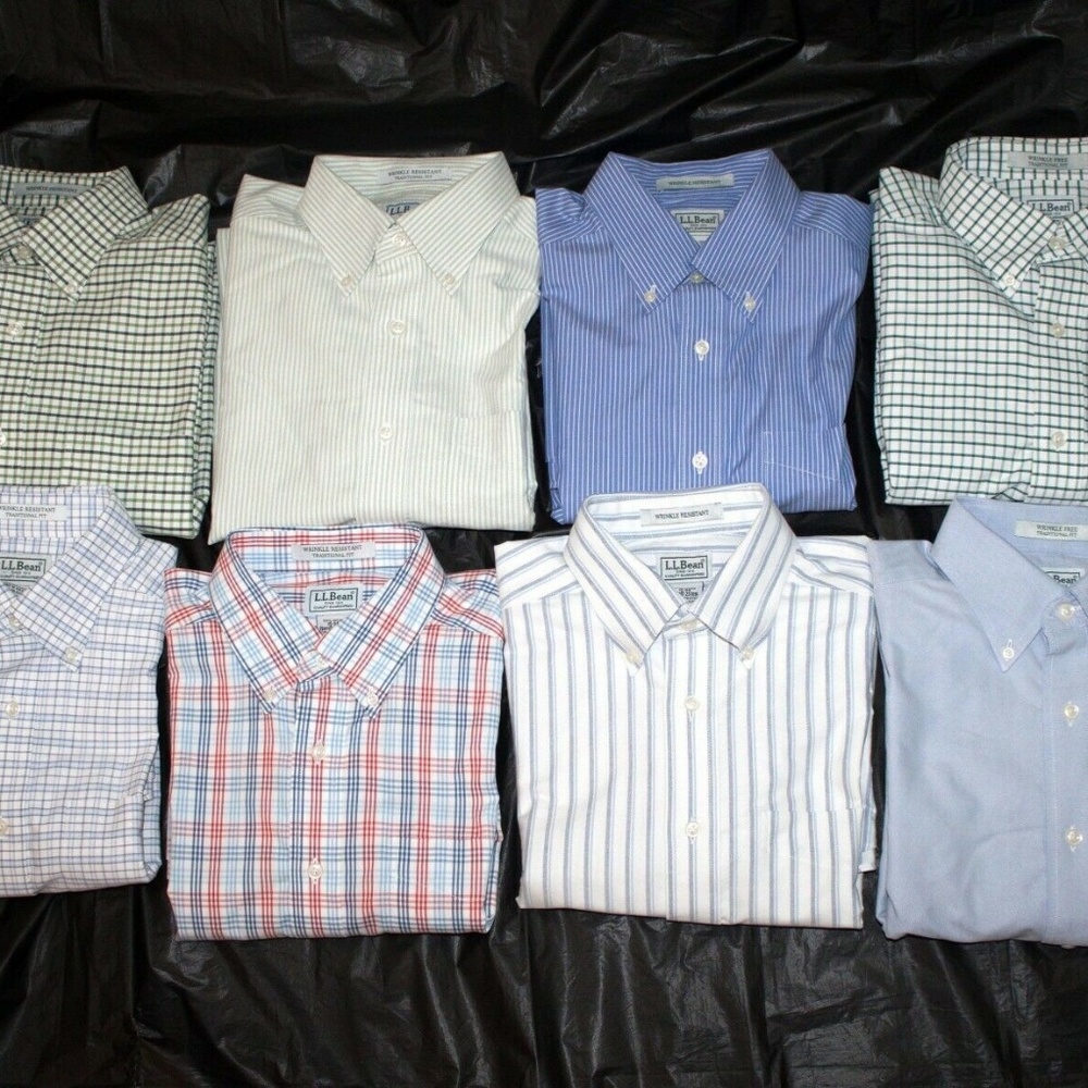 LL Bean Regular Mens Long Sleeve Button Down Shirt - Picture 2 of 2
